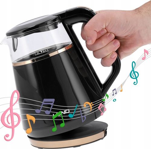 CZAJNIK ELEKTRYCZNY LUND 1100W 1L CZARNY Z REGULACJĄ TEMPERATURY 40-100°C na Arena.pl