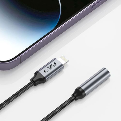 Adapter przejściówka iPhone Lightning - mini jack 3.5mm - czarny na Arena.pl