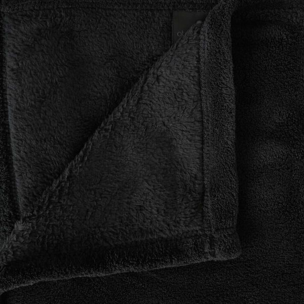 Koc Pled mikrofibra 130x180cm czarny zdjęcie 2