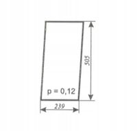 szyba przednia dolna ciągnika URSUS C-330 Kabina POM Zamość bezbarwna