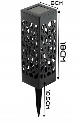 Lampy Solarne Ogrodowe LED Wbijana Do Ogrodu Zewnętrzna Barwa Ciepła Wzorek na Arena.pl