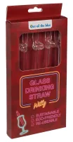 orion brand - szklane słomki do drinkow 21,5 cm zestaw 4 szt.