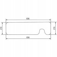 Szyba tylna dolna Case XL 495, 595, 695, 795, 895, 995, 743, 745, 844