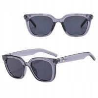 OKULARY PRZECIWSŁONECZNE filtr UV400 Szare damskie + ETUI + ŚCIERKA