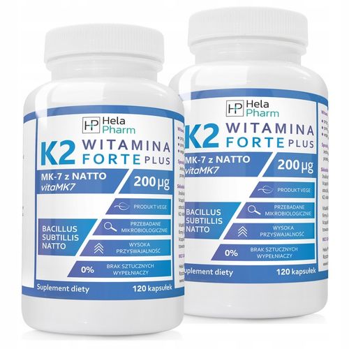 WITAMINA K2 vitaMK7 z NATTO 200µg KOŚCI 120 na Arena.pl