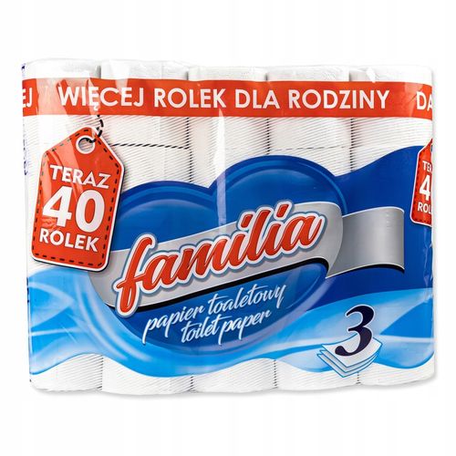 Papier toaletowy Familia 3 warstwy Celuloza 40 ROL na Arena.pl