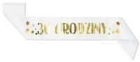 Szarfa ze złotym nadrukiem 30 urodziny