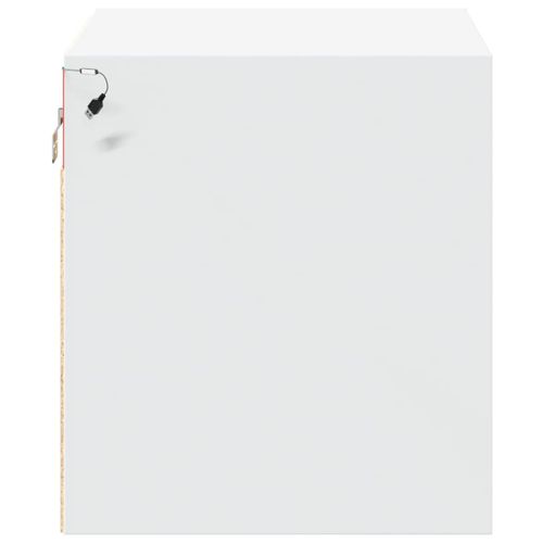 Wisząca szafka nocna z podświetleniem LED, biała na Arena.pl