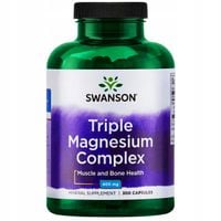 SWANSON TRIPLE MAGNESIUM Complex MAGNEZ 400mg 300 kapsułek KOŚCI pamięć SEN