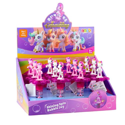 Bańki Mydlane Jednorożec Obrotowy Kwiatek Światło LED 20cm Mix na Arena.pl