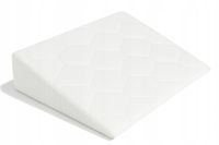 Poduszka klin pod głowe zdejmowany pokrowiec pikowany 80x30x10 - biały