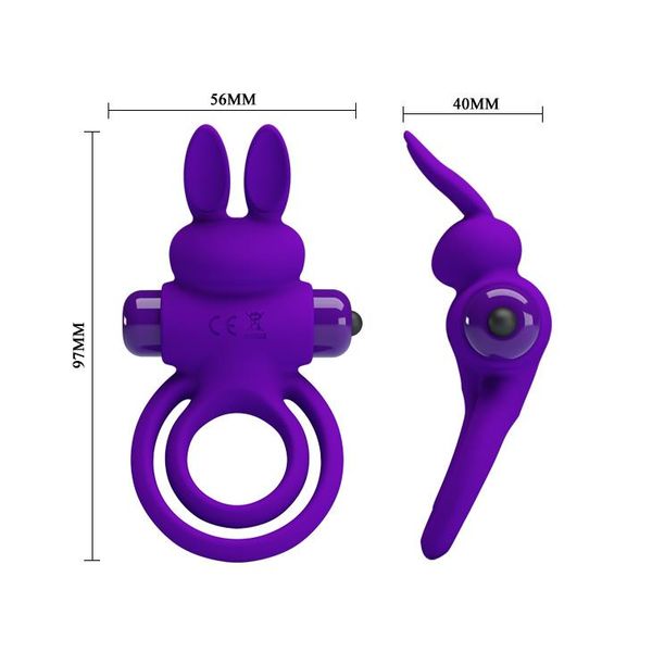 PRETTY LOVE - VIBRANT PENIS RING III 10 Functions Purple zdjęcie 5