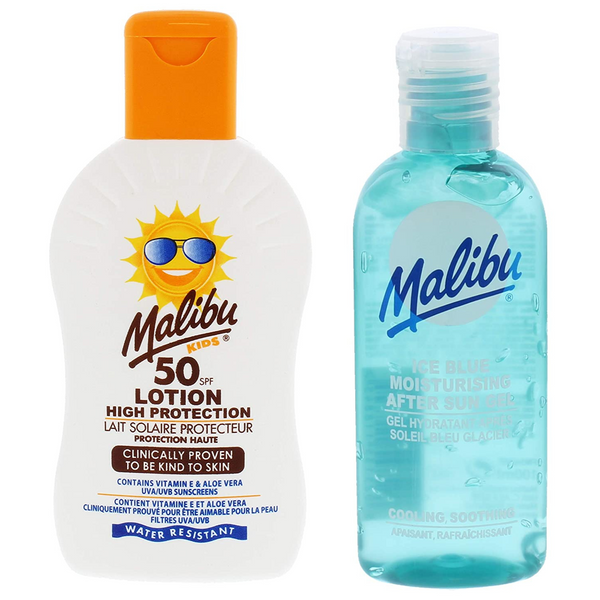 Malibu Kids Balsam Dla Dzieci SPF50 200ml + Żel Po Opalaniu 100ml zdjęcie 1