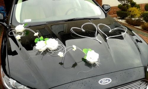 Dekoracja samochodu ozdoby na auto do ślubu kwiaty na Arena.pl