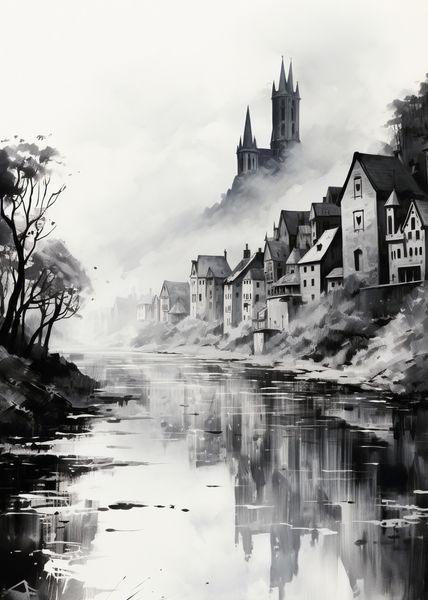 Plakat 50x70cm Mglisty Refleks zdjęcie 1