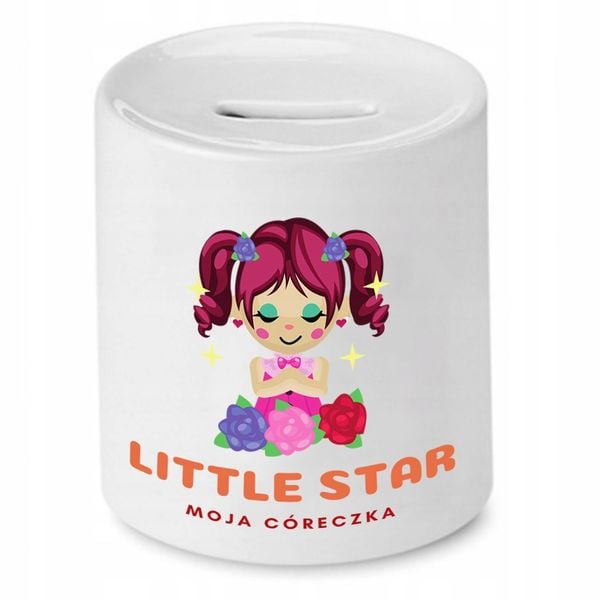 Skarbonka Dla Córki Little Star Moja Córeczka Z Nadrukiem Ze Zdjęciem zdjęcie 1