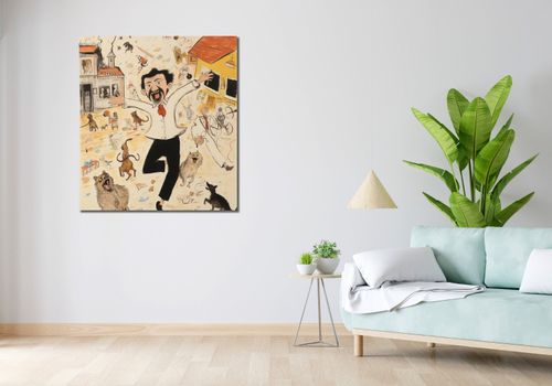 Obraz 90x100cm Chaos w Miasteczku na Arena.pl