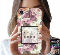 ETUI DO IPHONE 16e - KWIATISTY WZÓR, MODNE DAMSKIE + SZKŁO