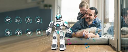 ROBOT DUŻY INTERAKTYWNY ZDALNIE GEST PROGRAMOWANY STEROWANIE GŁOSOWE LED na Arena.pl