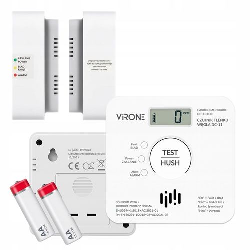 Czujnik Czadu Tlenku Węgla na Baterie Bezprzewodowy Uniwersalny Detektor na Arena.pl