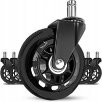 5szt Gumowe Kauczukowe KÓŁKA DO FOTELA Obrotowego Krzesła łożyskowane