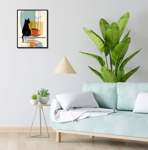 Plakat 40x50cm Kot i Kawa na Arena.pl