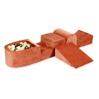 Piankowy plac zabaw z górką i z basenem micro Velvet soft canyon clay + 100 piłek (stare złoto, opalizujące, jasne złoto)