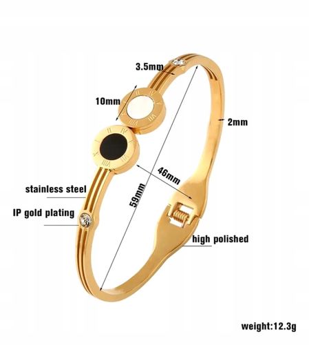 Bransoletka Złota Stal Chirurgiczna 18K na Arena.pl