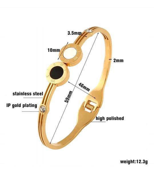 Bransoletka Złota Stal Chirurgiczna 18K zdjęcie 13