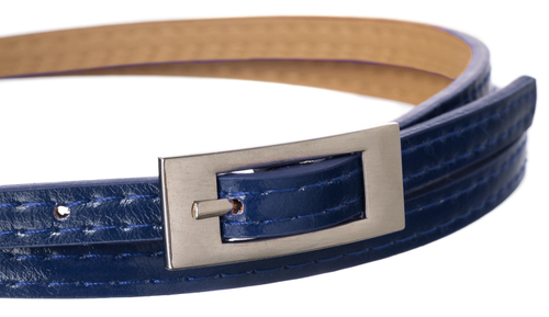 cienki pasek damski z przeszywanej skóry ekologicznej - cavaldi 105 na Arena.pl