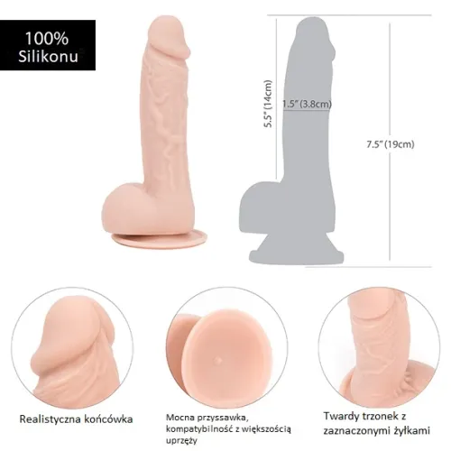 Dildo - Addiction Mark Dong 19 cm Beige na Arena.pl
