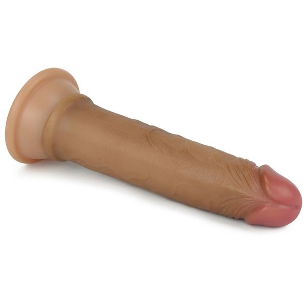 7'' Dual Layered Platinum Silicone Cock zdjęcie 6
