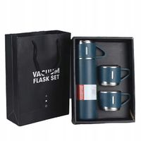 PROFESJONALNY TERMOS PRÓŻNIOWY Z KUBKIEM 3 kubki ORYGINALNY PREZENT 500ml