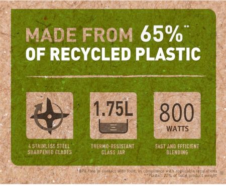 Blender kielichowy stojący TEFAL Eco Respect BL46E na Arena.pl