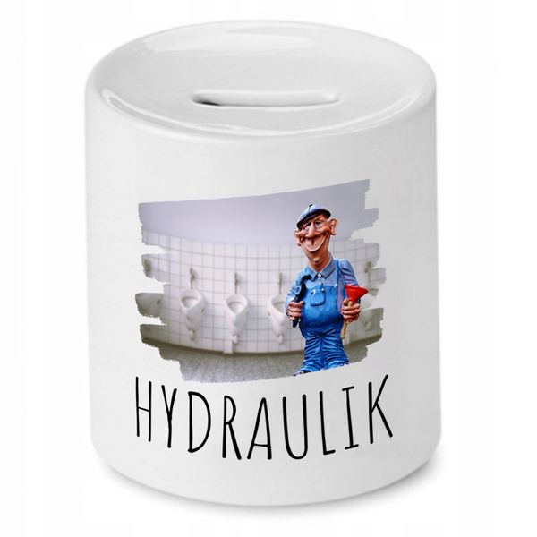 Skarbonka Dla Hydraulika Hydraulik Prezent Z Nadrukiem Ze Zdjęciem zdjęcie 1