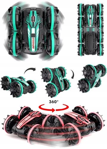 SAMOCHÓD ZDALNIE STEROWANY RC GESTAMI AMFIBIA 4x4 360° PŁYWAJĄCY 2 PILOTY na Arena.pl