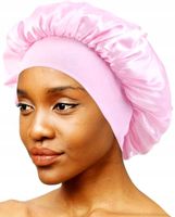 Satynowy Czepek Na Noc Ściągacz Na Włosy Damski