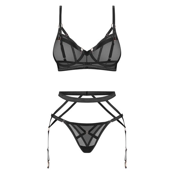 Komplet Bielizny Erotycznej Obsessive - Euridia 3-PCS Set M/L zdjęcie 2