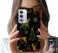 ETUI DO OPPO A80 5G - RENIFER, PŁATEK ŚNIEGU, CHOINKA + FOLIA