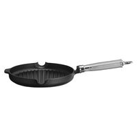 patelnia żeliwna do grillowania - śr. 250 mm - hendi 629925