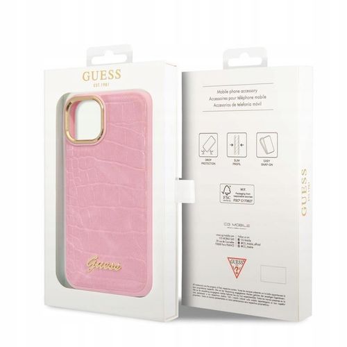 Guess Croco Collection Etui do iPhone 14 (różowy) na Arena.pl