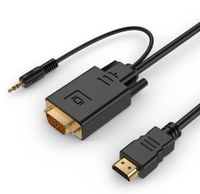 2 x Konwerter Adapter kabel HDMI do VGA 1,8m mini Jack