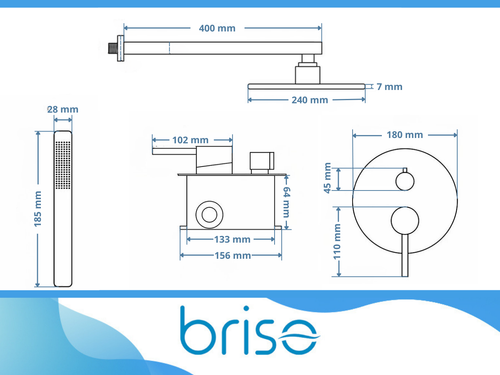 Bateria wannowo prysznicowa - czarna na Arena.pl