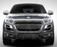 Peugeot 4008 - Chromowane Listwy Chrome Grill Atrapy Zderzaka Tuning