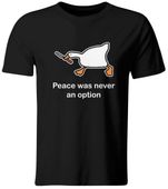 KOSZULKA PEACE WAS NEVER AN OPTION, ŚMIESZNY T-SHIRT, ROZ. S