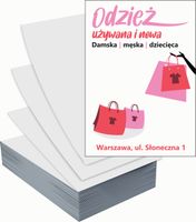 Ulotki A6 reklamowe firmowe 5000szt różne wzory ODZIEŻ UŻYWANA