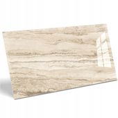 DUŻE PŁYTKI ŁAZIENKOWE PODŁOGOWE GRES MARMUR TRAVERTINO REAL 60x120 POŁYSK