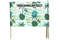 PARAWAN PLAŻOWY Palmy i fale z indywidualnym napisem 3 PANELE 62.3