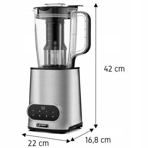 Blender kielichowy Wyciskarka do soków Yoer 2200W 2,4L INOX +TURBO na Arena.pl