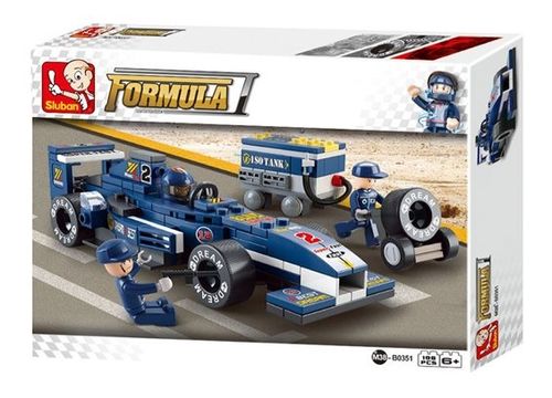 KLOCKI SLUBAN F1 Samochod wyscigowy z mini PIT STOPem 196 - B0351 na Arena.pl